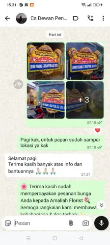 Testimonial Papan Bunga Pernikahan demak