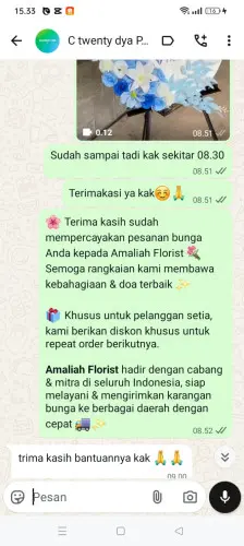 Testimonial Standing Flower demak